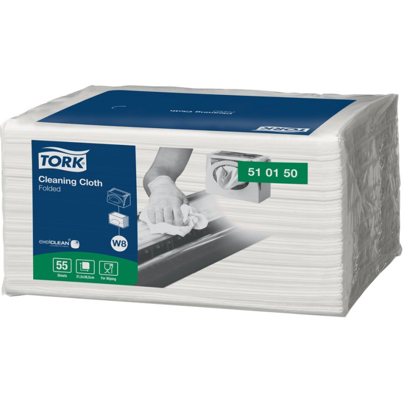 Tork lingettes de nettoyage universelles, blanc, 385×315 mm, 55 pièces