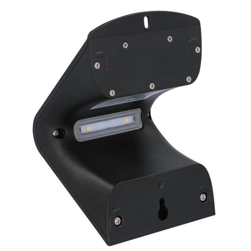 uniTEC Elektro solar LED wandlamp met bewegingsmelder, zwart
