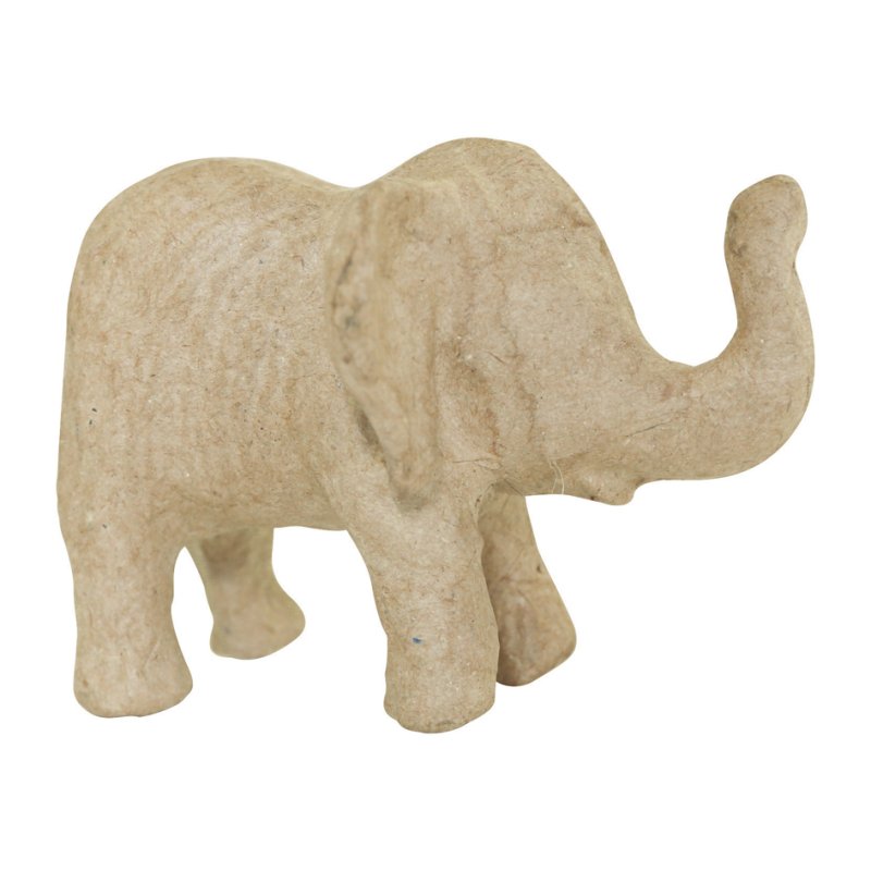 décopatch papier-maché figuur olifant, naturel, 100×80×70 mm