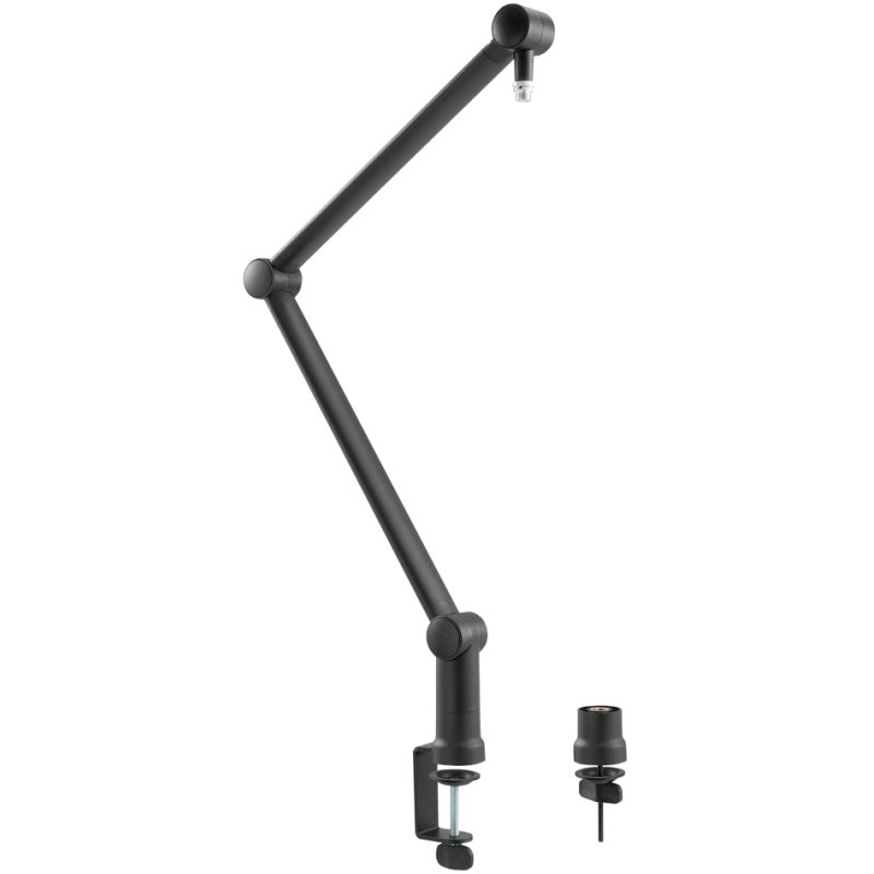 LogiLink Bras de microphone professionnel, noir, bras à ciseaux 825 mm, 1 kg
