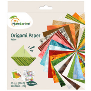 Mijn Mandarijnen Origami-vouwblaadjes 'Papier Natuur'