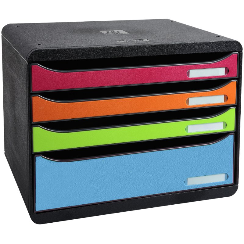 EXACOMPTA ladebox BIG-BOX PLUS, 4 laden, harlekin, A4+