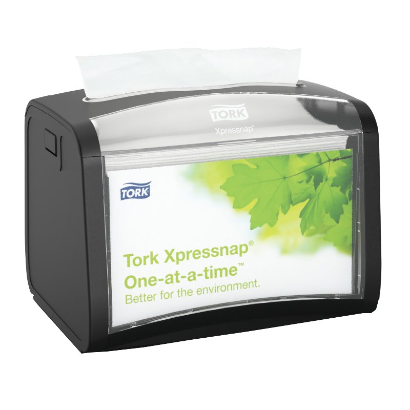 Distributeur de serviettes Tork Signature Line, noir, capacité 275 serviettes