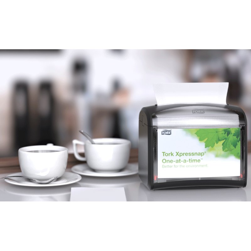 Distributeur de serviettes Tork Signature Line, noir, capacité 275 serviettes