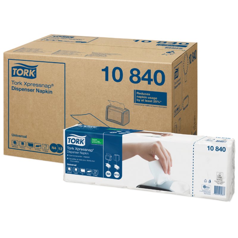 Tork Xpressnap serviettes de distributeur, blanc, 213 × 330 mm, 5 × 225 pièces