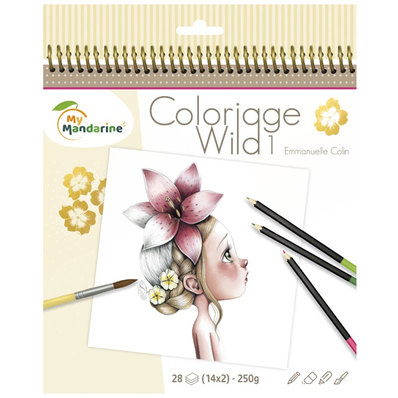 My Mandarine schetsboek Wild 1, sinaasappelkleurig, 28 vel, 200×255 mm