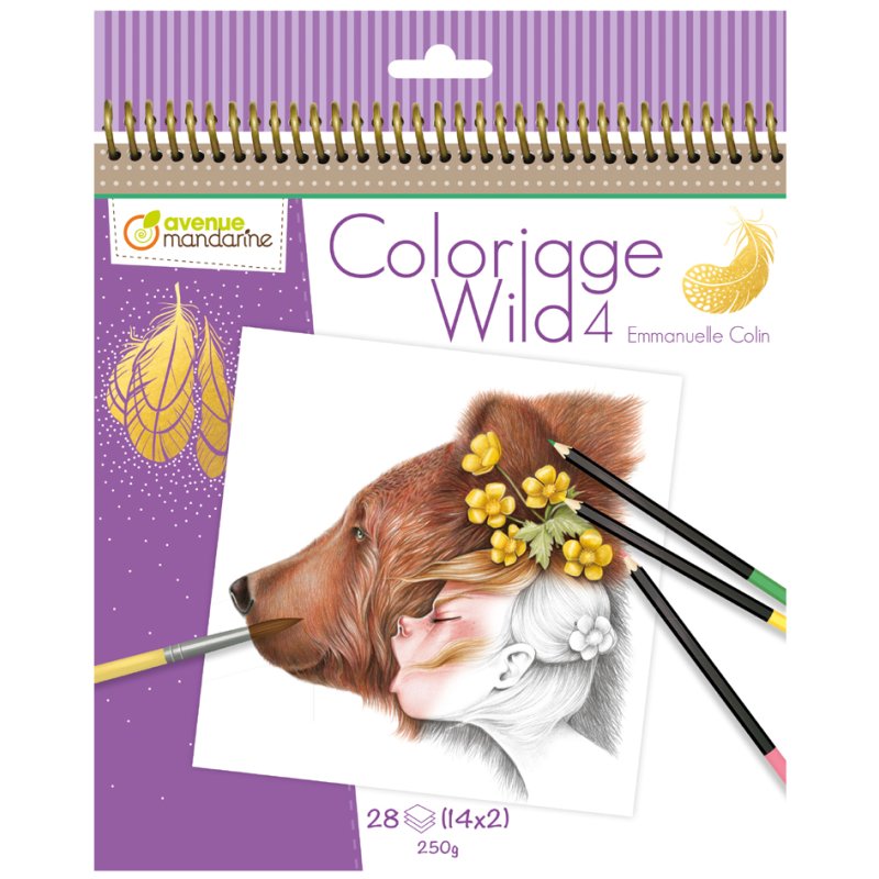 My Mandarine tekenboek Wild 4, 28 vel, 250 g/m², microgeperforeerd