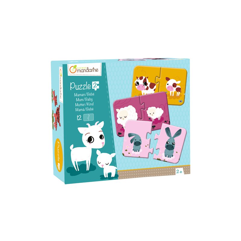 My Mandarine legpuzzel Moeder en kind, 2 stukken, 12 sets, vanaf 2 jaar