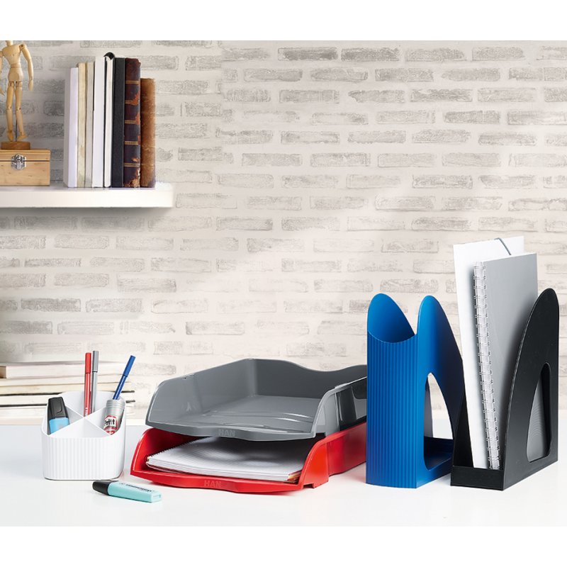 HAN range-documents debout Re-LOOP A4, éco-plastique, blanc, 6 pièces