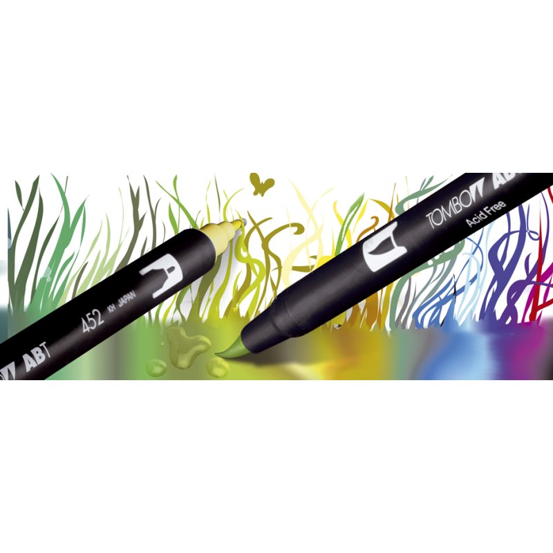 TOMBOW Dual Brush Pen stiften, grijstinten, 6 stuks