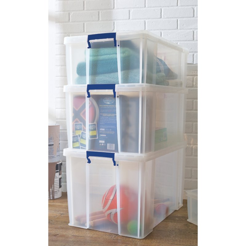 Fellowes ProStore boîtes de rangement ensemble bonus 2, transparent, empilable, set de 3