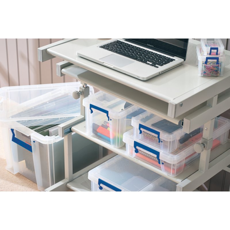 Fellowes ProStore boîtes de rangement ensemble bonus 2, transparent, empilable, set de 3