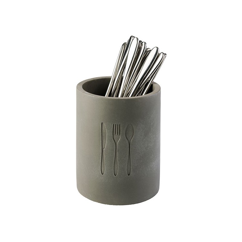 APS bac à couverts ELEMENT, gris, béton, 110 mm diamètre, 140 mm hauteur