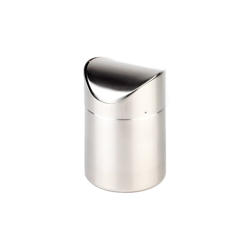 APS bac à déchets de table SNAP, acier inoxydable brossé poli, 1,2 L, 120 mm