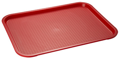APS dienblad FAST FOOD, 410 × 305 mm, rood, polypropylen