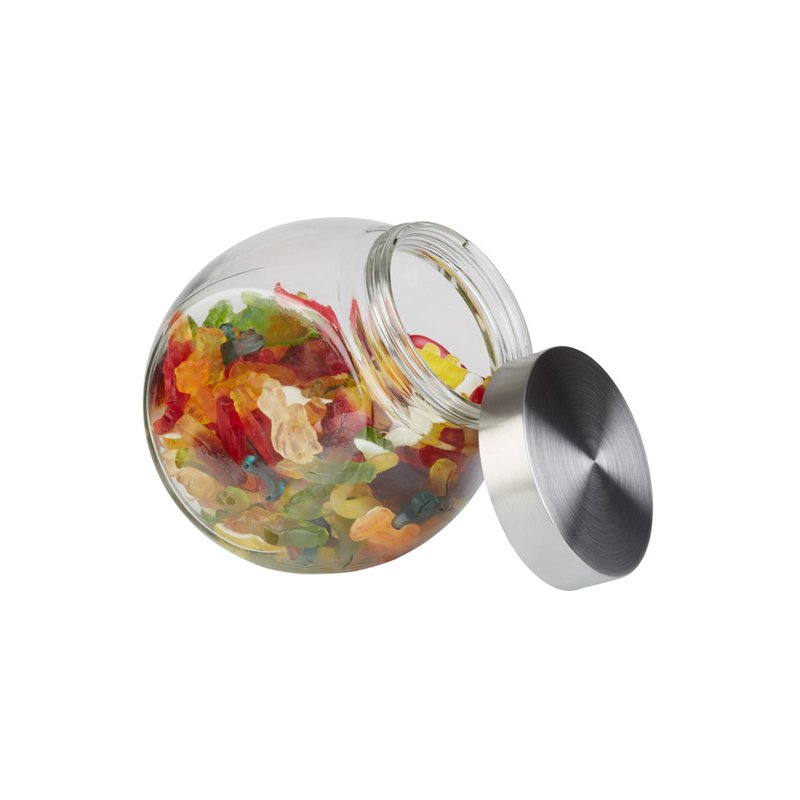 APS pot de stockage avec couvercle, verre avec couvercle inox, 1 litre