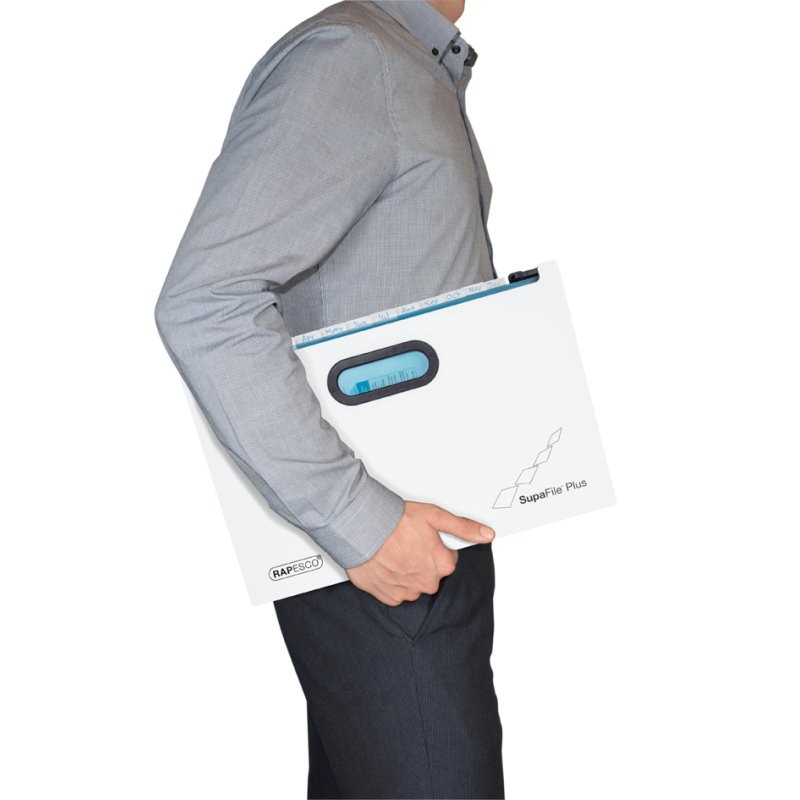 RAPESCO chemise extensible SupaFile Plus A4+, 13 compartiments, blanc