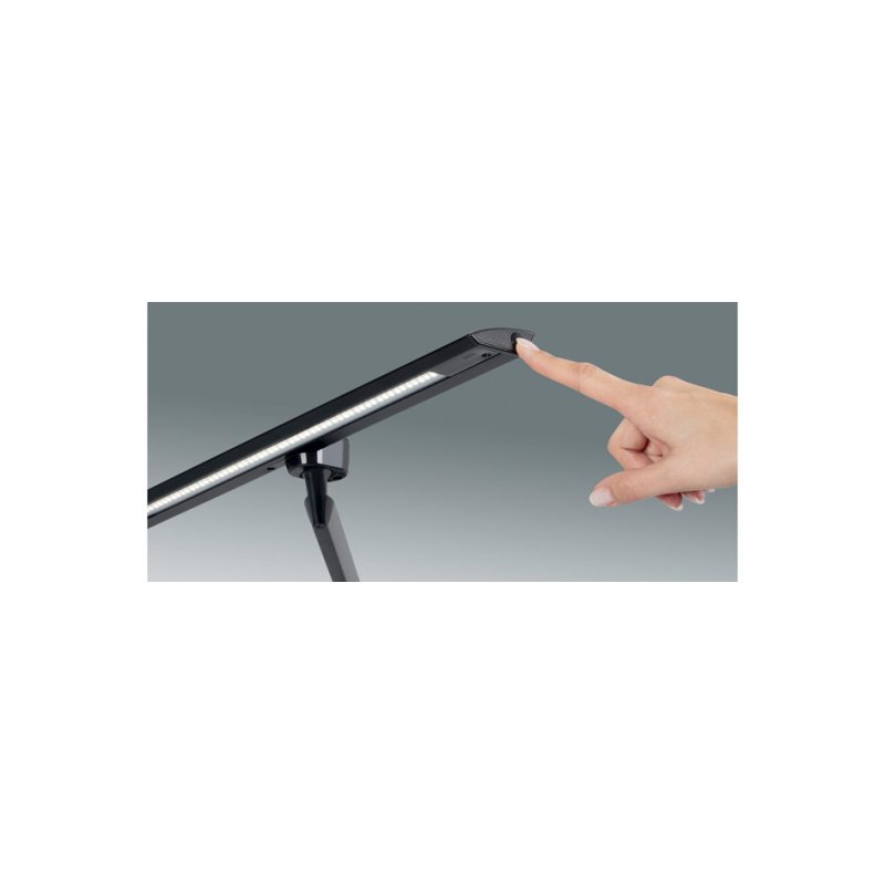 Hansa Lampe de bureau LED Zirkon, pince de table, noir, 12W