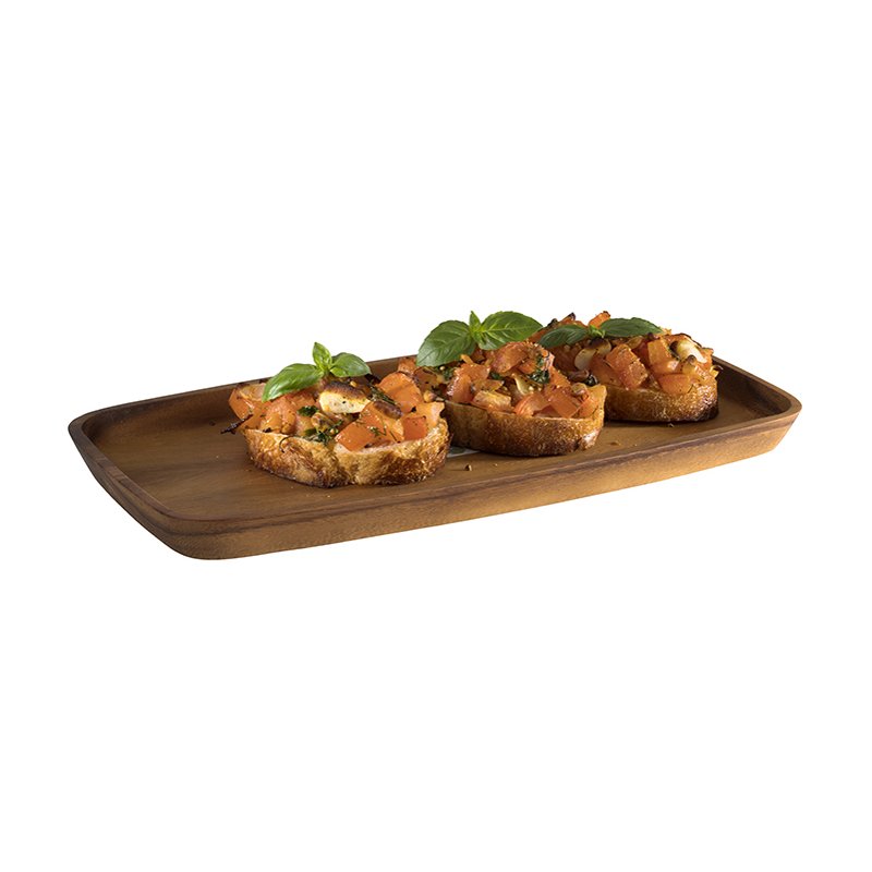 APS plateau de service VELVET, bois d'acacia, 350×250×20 mm