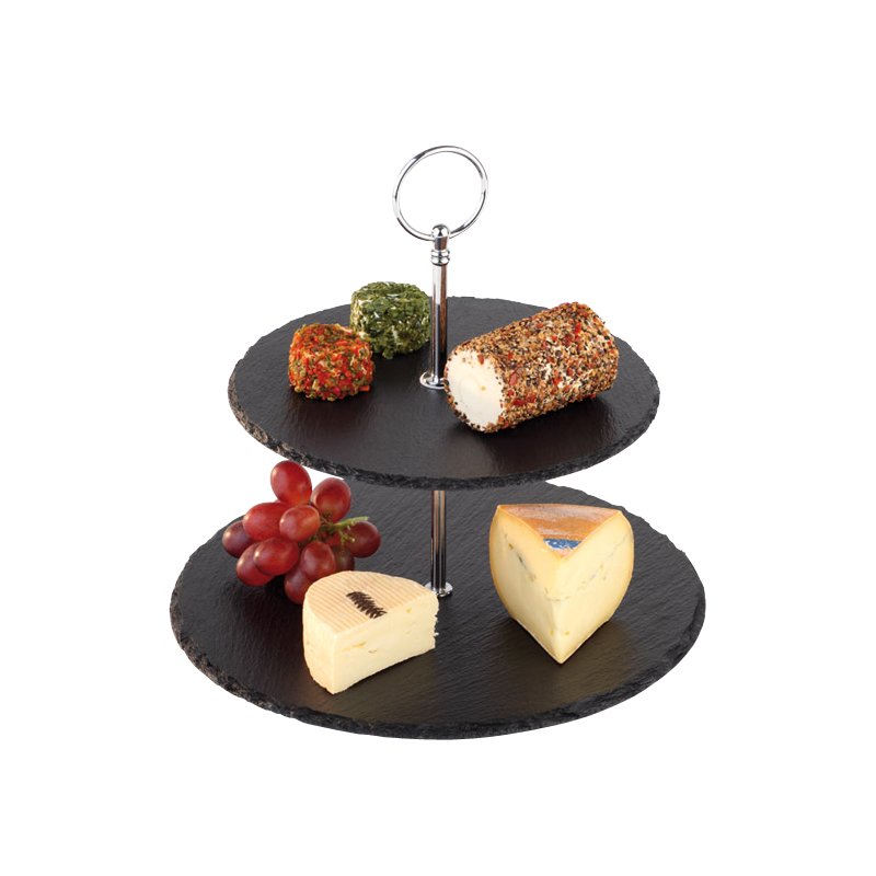 APS étagère naturelle ardoise, 2 étages, anthracite, 250/200 mm