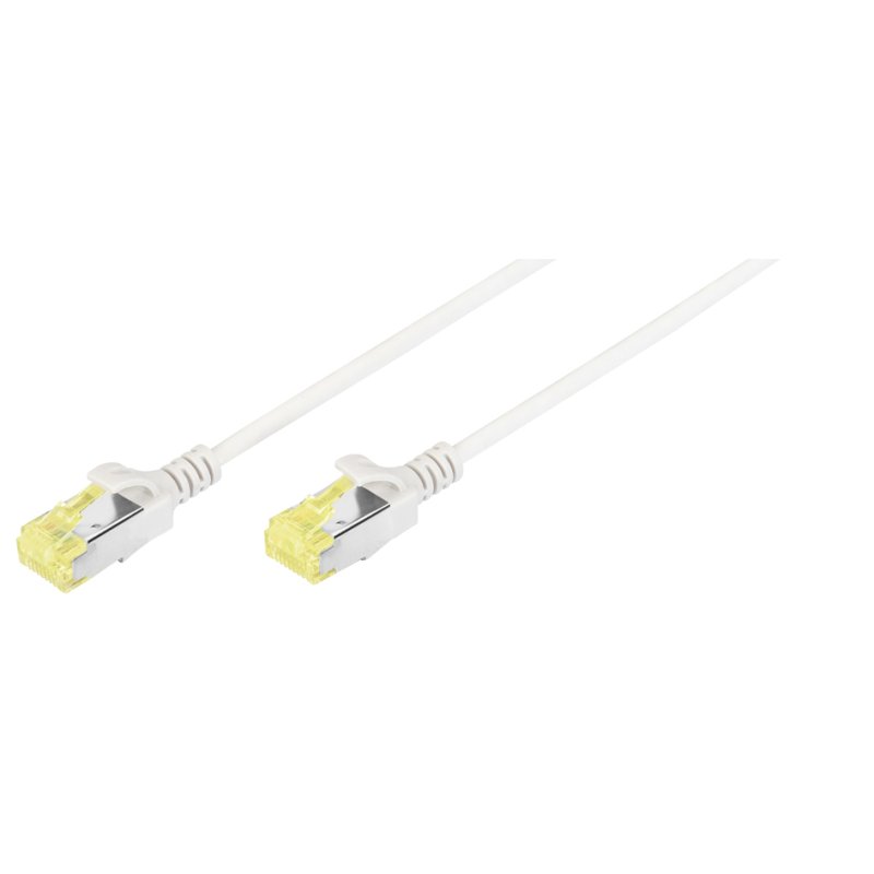 DIGITUS Slim network cable Cat. 6A U/UTP, grey, 1.0 metre