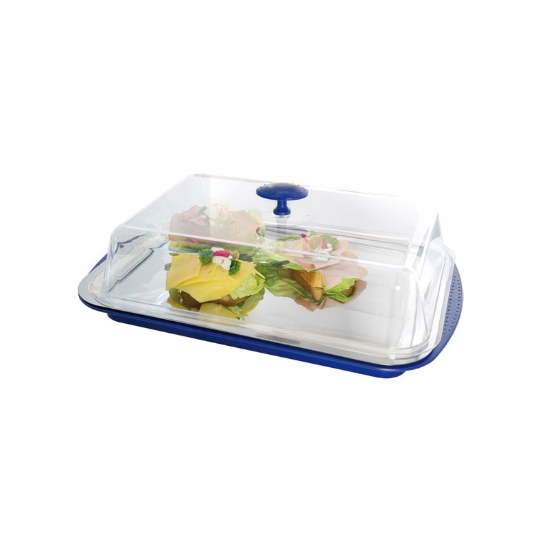 APS Thermo dienblad set, zwart/transparant, 430×290×140 mm