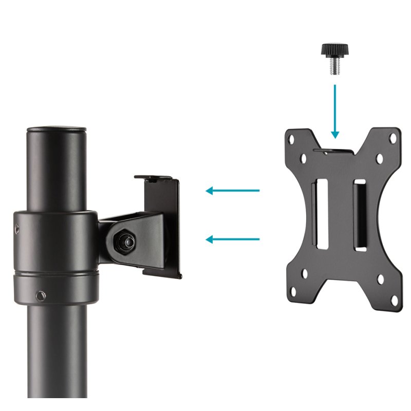 DIGITUS bras de moniteur universel, 15-32 pouces, pivotant/inclinable, noir