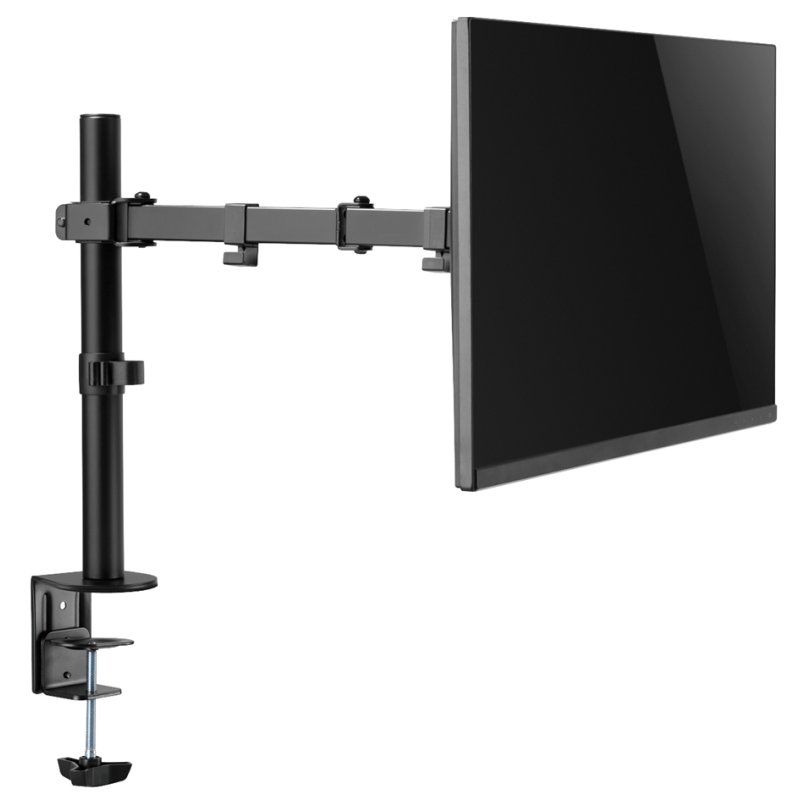 DIGITUS support de moniteur avec pince, 15-32 pouces, pivotant, noir mat