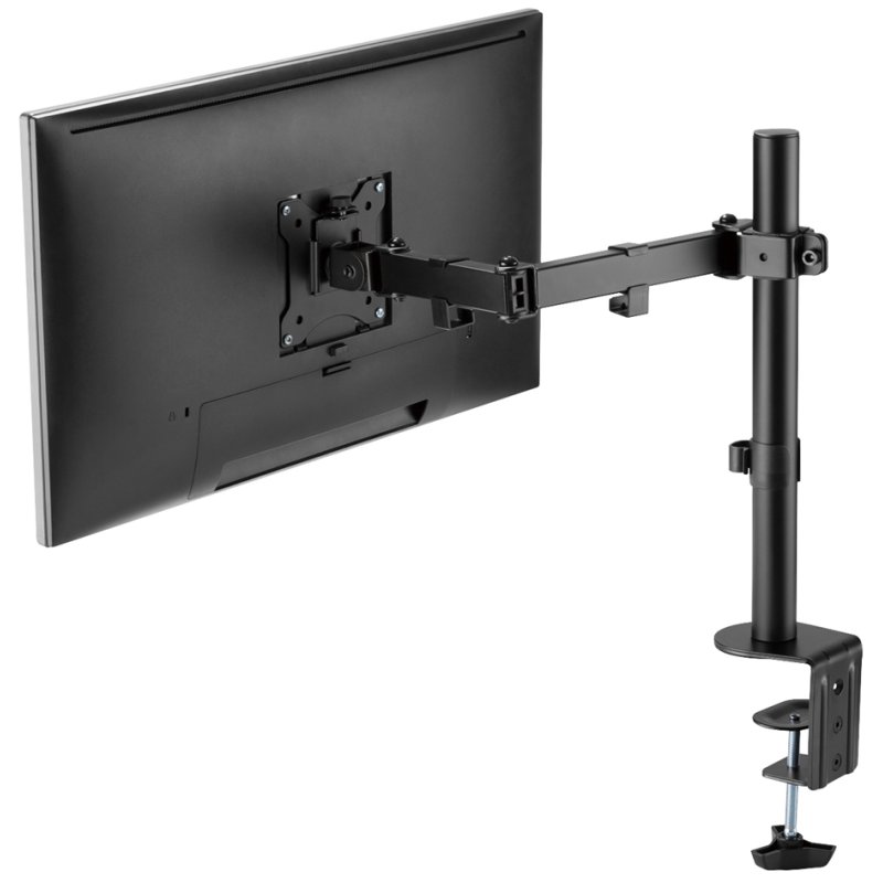 DIGITUS support de moniteur avec pince, 15-32 pouces, pivotant, noir mat
