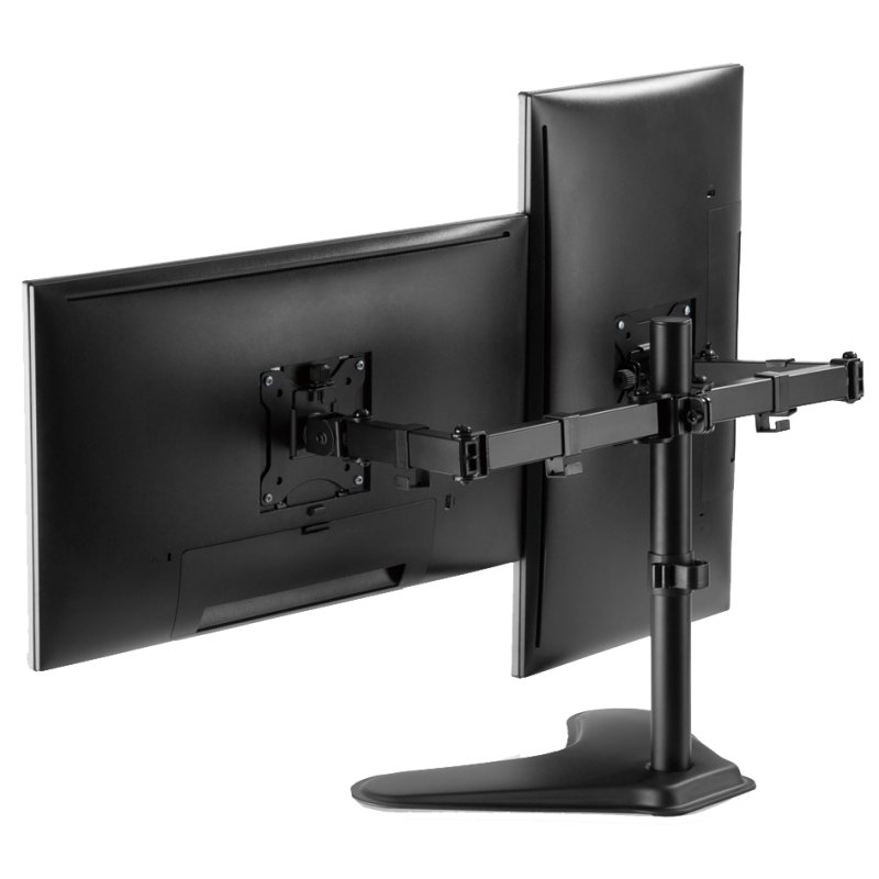 DIGITUS universele dual monitorstandaard, zwart, 15-32 inch, hoogte verstelbaar