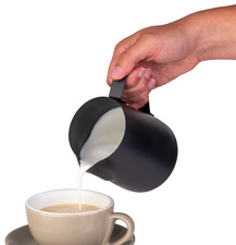 APS melk-/universele kan, roestvrij staal zwart, 0,8 l