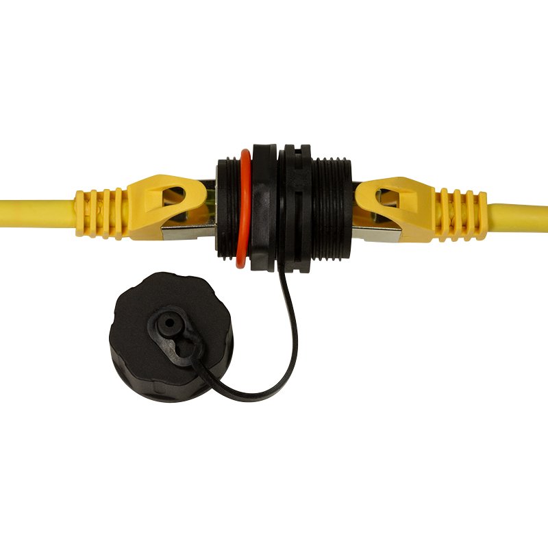 LogiLink Professional industrial connection coupler Category 6A, 2x RJ45 plug, IP68, black