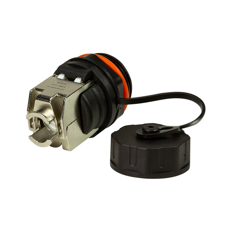 LogiLink Professional keystone screw coupler, RJ45 STP, IP68, black