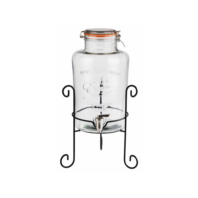 APS drankendispenser OLD FASHIONED, 7 liter, glas met rvs kraan