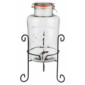 APS drankendispenser OLD FASHIONED, 7 liter, glas met rvs kraan