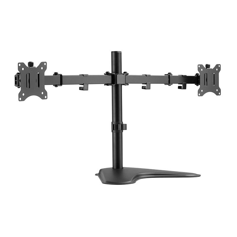 LogiLink bras double écran avec pied, noir, 17-32 pouces, longueur de bras 390 mm