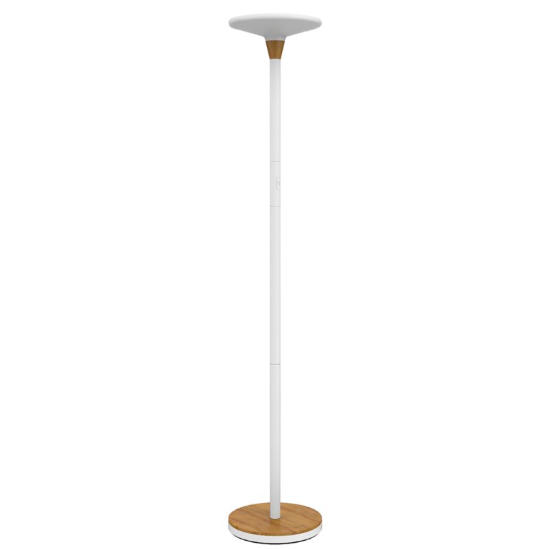 UNiLUX Lampadaire LED BALY BAMBOO, dimmable, blanc-bambou, 37,4W