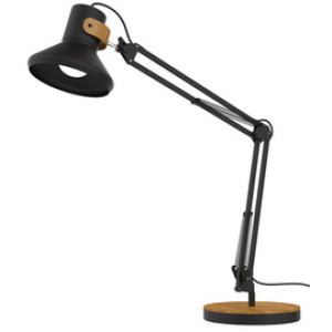 UNiLUX LED-bureaulamp BAYA Bamboo, zwart-bamboe, 11,3W, 915 lumen