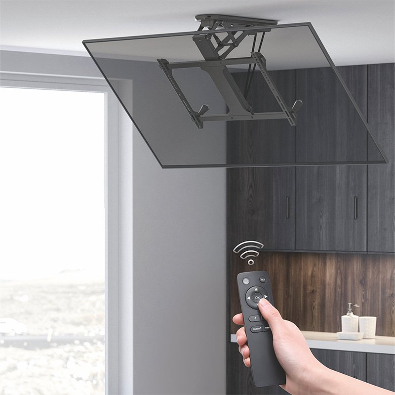 LogiLink support de plafond motorisé TV, avec télécommande, 32-70 pouces, max 35 kg