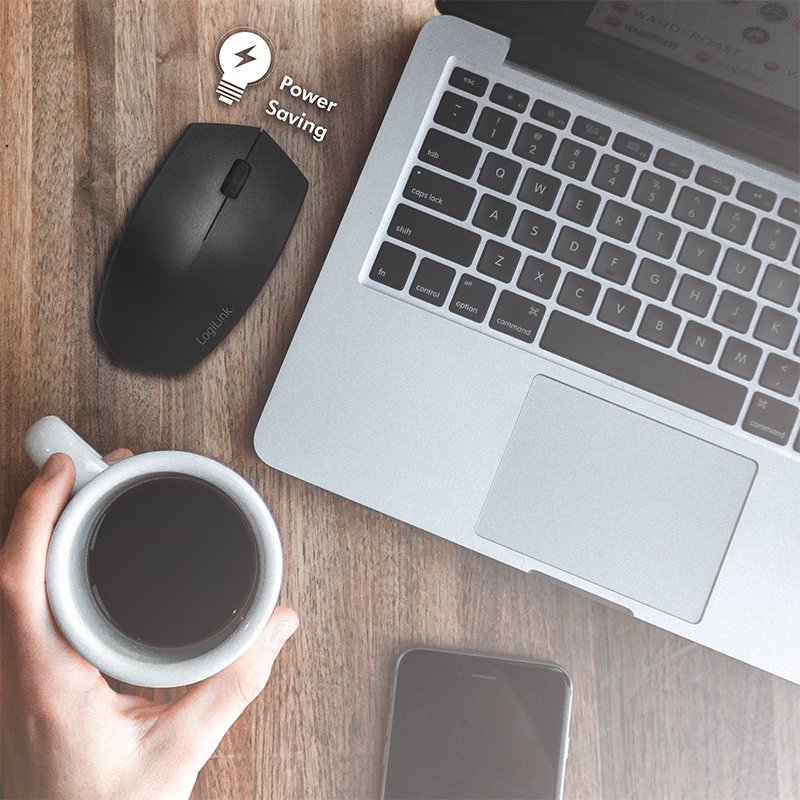 LogiLink souris optique sans fil, noir, 2,4 GHz & Bluetooth, 1200 dpi