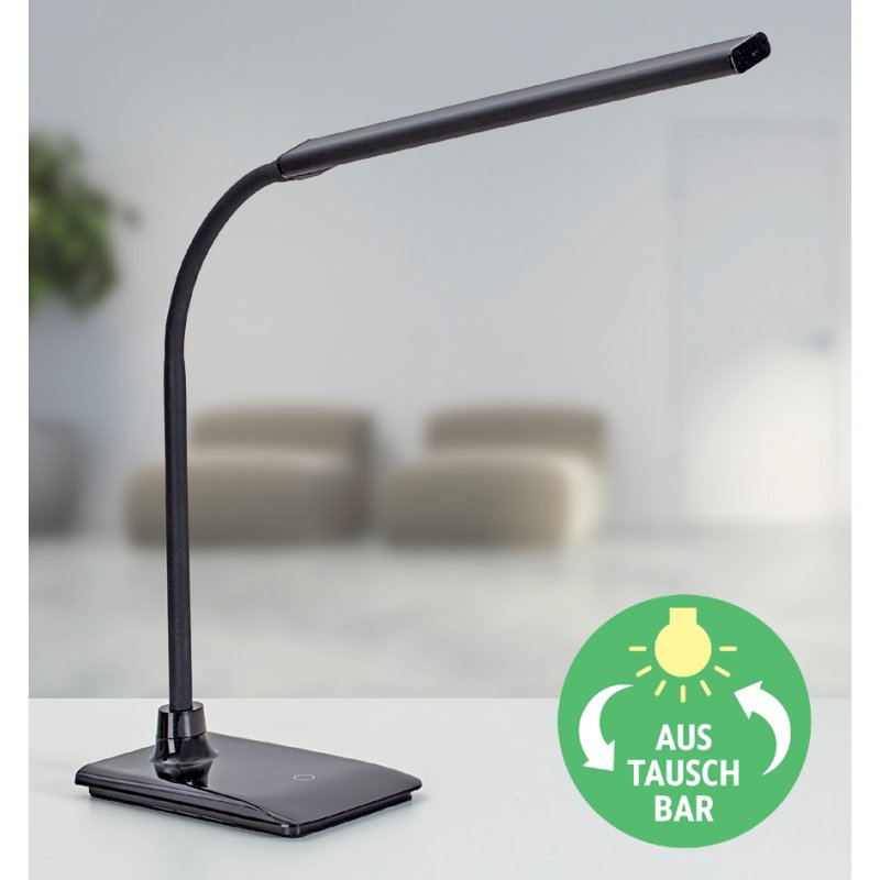 MAUL Lampe de bureau LED MAULpirro, dimmable, blanc, avec pied