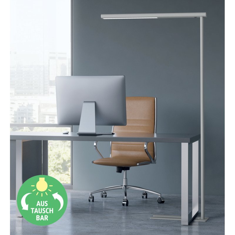 MAUL Lampadaire LED MAULjet, blanc, 51W, 2617 lumens