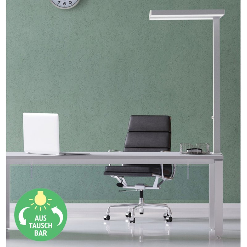 MAUL LED desk lamp MAULjaval, with clamp, black, 80W