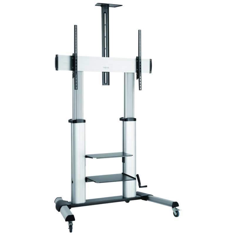LogiLink TV-standaard, zwart/grijs, 60-100 inch, in hoogte verstelbaar, max 100 kg