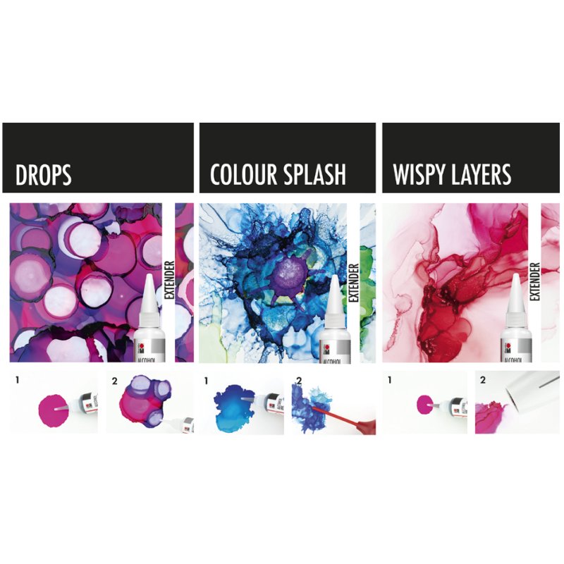 Marabu alcohol inkt permanent, zwart, 20 ml