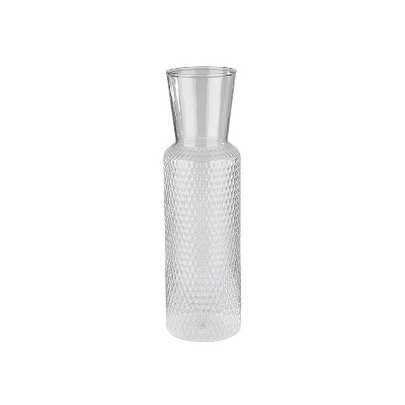 APS glazen karaf DOTS, helder glas, 0,9 liter, met kurken deksel