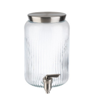 APS drankendispenser, 7 liter, glas/roestvrij staal