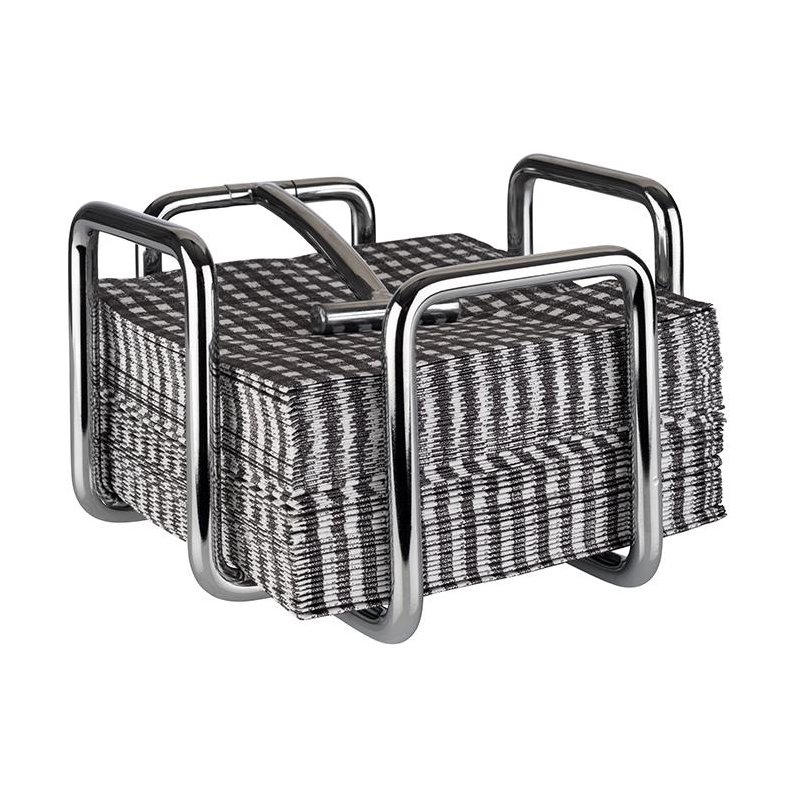 APS servethouder HERO, RVS chrome afwerking, 145×145×100 mm, 65 cocktailservetten