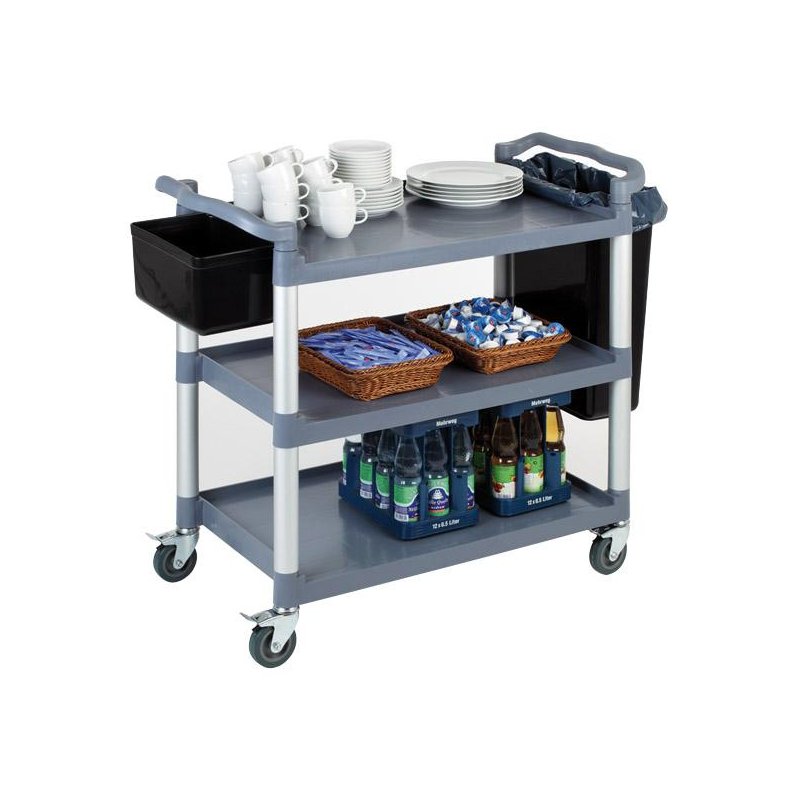 APS container voor serveerkar READY, zwart, 42 liter, polypropylen