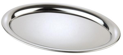 APS dienblad KOFFIEHUIS, ovaal, roestvrij staal, 290×220 mm